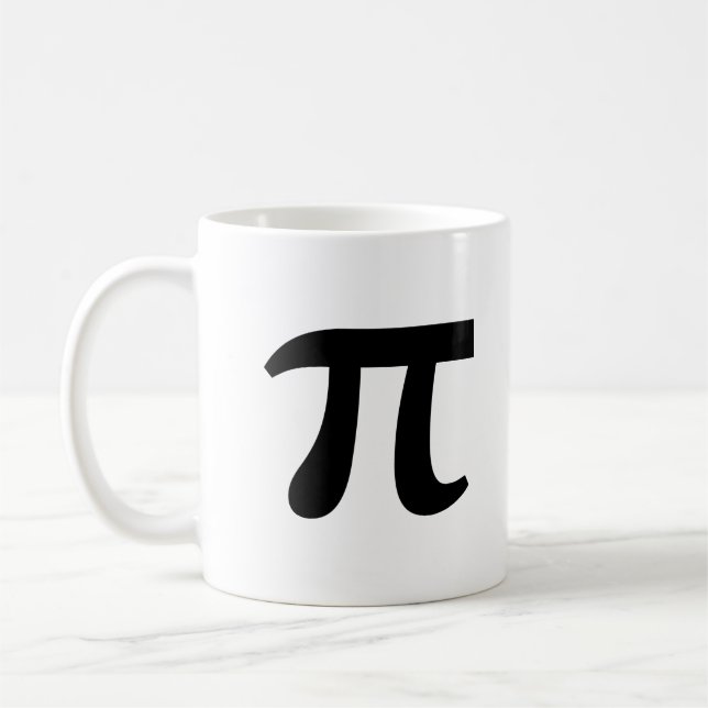 Mug π Pi Écriture Noire (Gauche)