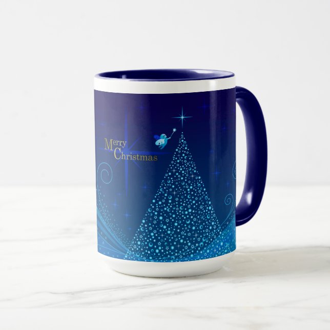 MUG ブルークリスマスツリー (Devant droit)
