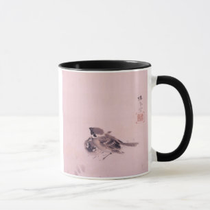 Mug 双雀, paire de 栖鳳 du moineau, Seihō, art japonais