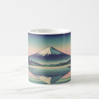 MUG 日本の朝焼けの富士山と河口湖の風景が楽しめるアートマグカップ