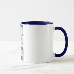 Mug 枝 垂 桜 鳥, 広 重 Oiseaux & Cerisier, Hiroshige, Ukiyoe