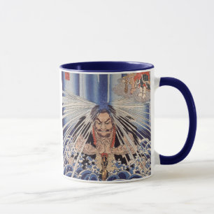 Mug 滝に打たれる僧, moine de 国芳 dans les cascades, Kuniyoshi