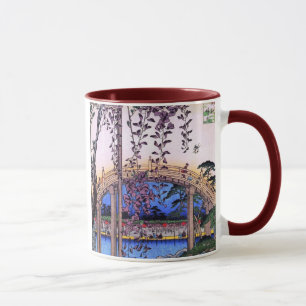 Mug 藤と太鼓橋, glycines de 広重 et pont arqué, Hiroshige
