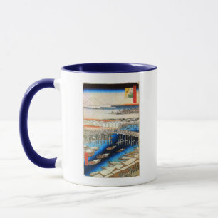 Mug 雪 の 日 橋, 広 重 Snowy Nihonbashi, Hiroshige, Ukiyo-e