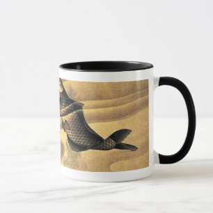 Mug 鯉 と 亀, 斎 carpes et tortues, Hokusai, Ukiyoe