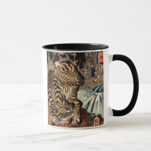 Mug 龍虎, tigre de 国芳 et dragon, Kuniyoshi, Ukiyo-e