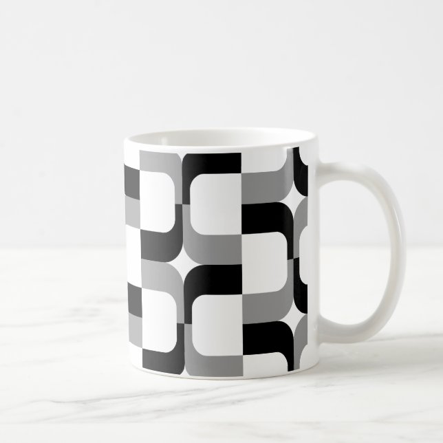Mug 020614 - Noir et gris sur blanc (Droite)