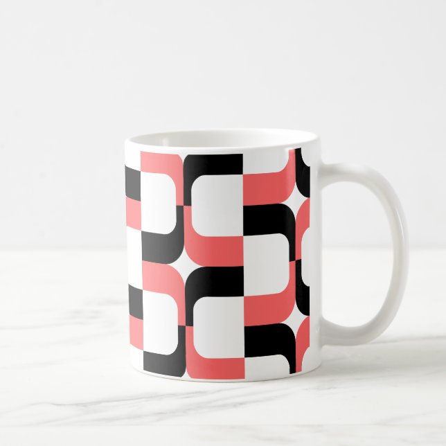 Mug 020614 - Rose noir et tropical sur blanc (Droite)
