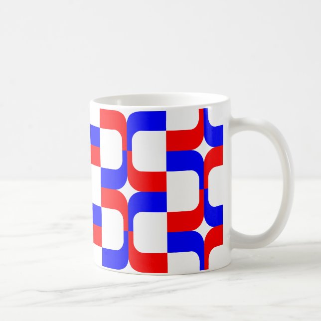 Mug 020614 - Rouge et bleu sur blanc (Droite)