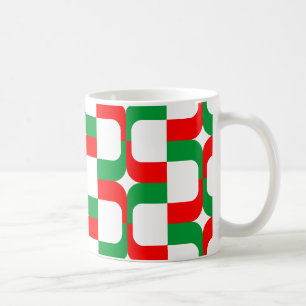 Mug 020614 - Rouge et vert sur blanc