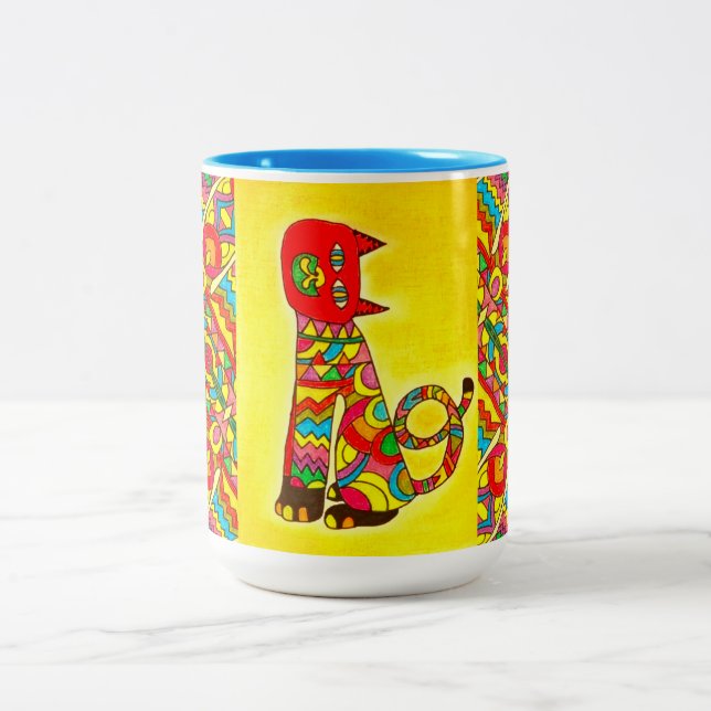 Mug - 045 - Alebrije Cat (Centre)
