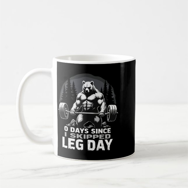 Mug 0 Jours Depuis la Journée de Jambe Sautée Ours de  (Gauche)