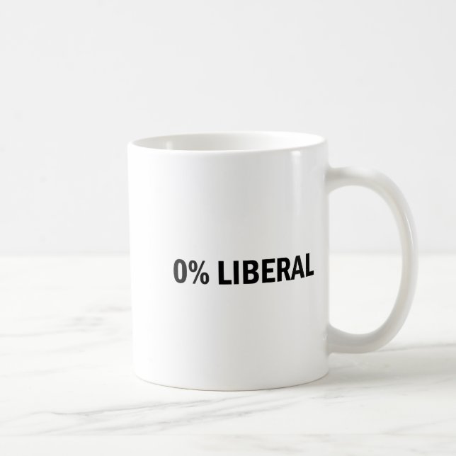 Mug 0% Liberal 0 Percent Liberal Funny Conservative Li (Droite)