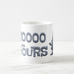 Mug 10000 heures avec une superposition de tissu à ca