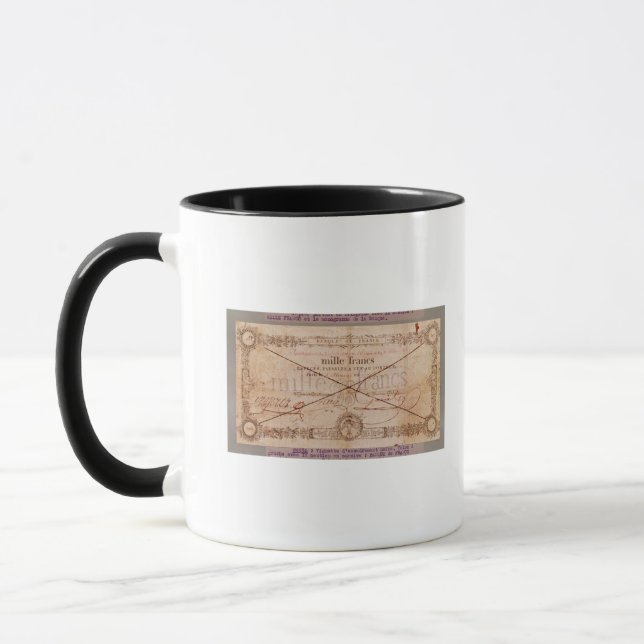 Mug 1000 francs de billet de banque de 8 Floreal, un X (Gauche)