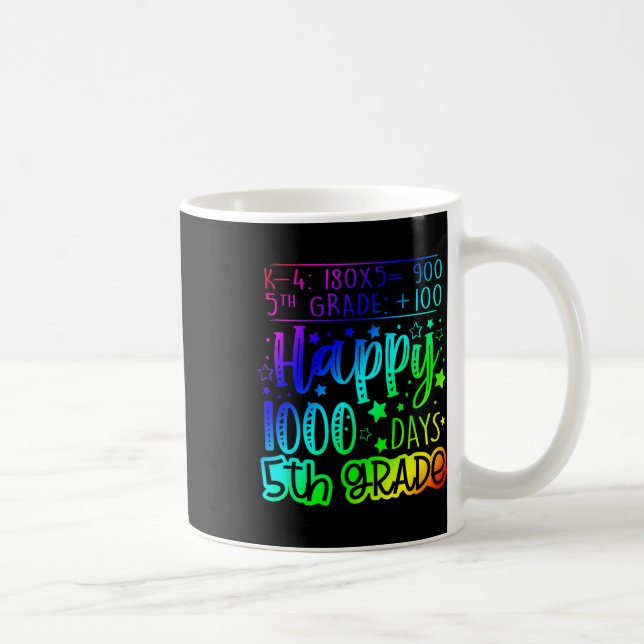 Mug 1000 Jours Enseignant de 5e année intelligent 100e (Droite)