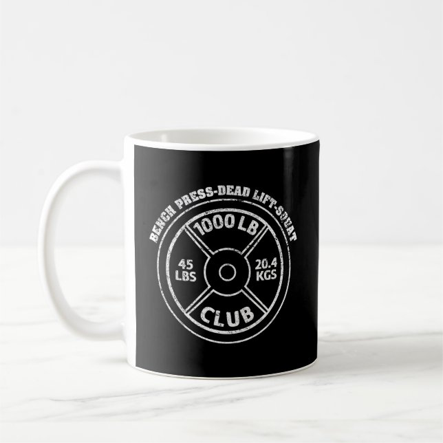 Mug 1000 Livres Club Gym Poids Leading Dead Lift (Gauche)