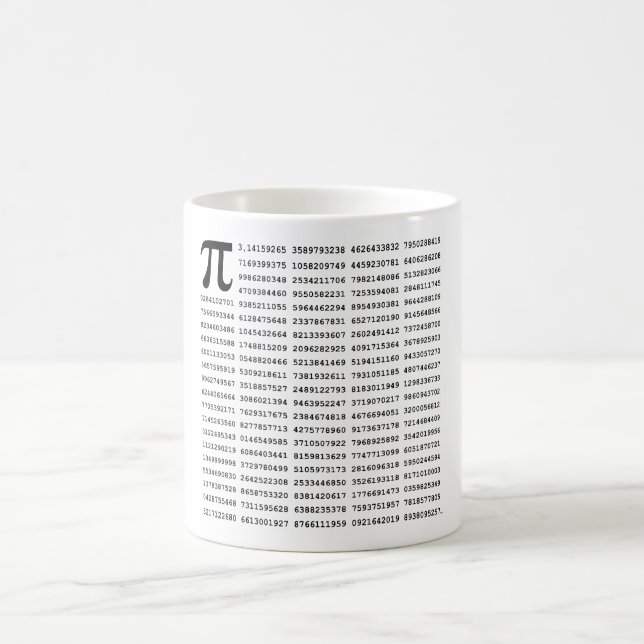 Mug 1000 Premiers Chiffres Pi Numéro| Symbole mathémat (Centre)