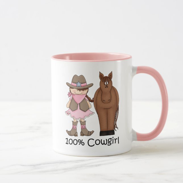 Mug 100% Cowgirl et Horse Western (Droite)