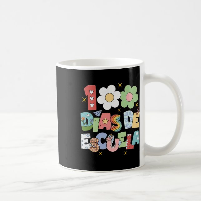 Mug 100 Dias De Escuela Enseignant Bilingue Espagnol (Droite)