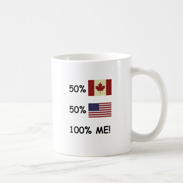Mug 100% JE Canadien/Américain (Droite)