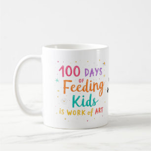 Mug 100 jours d'alimentation des enfants est une œuvre