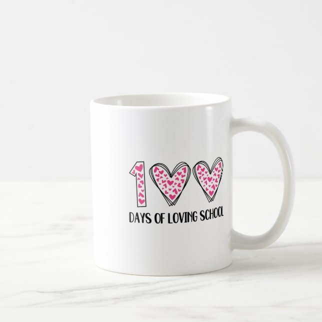 Mug 100 Jours D'Amour École 100E Jour D'École Enseigne (Droite)