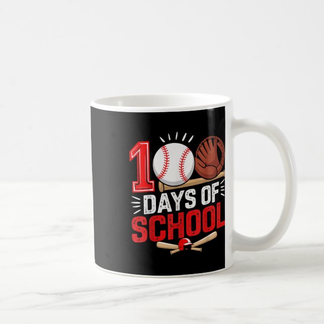 Mug 100 Jours De Baseball Scolaire 100E Jour Étudiant (Droite)