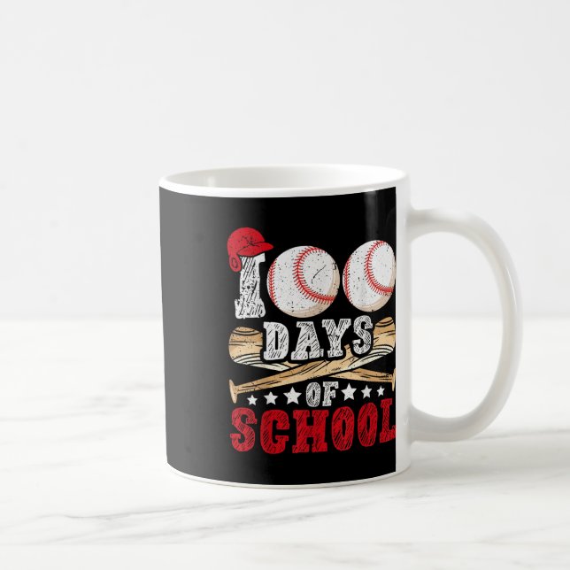 Mug 100 Jours De Baseball Scolaire Garçons Enseignant  (Droite)