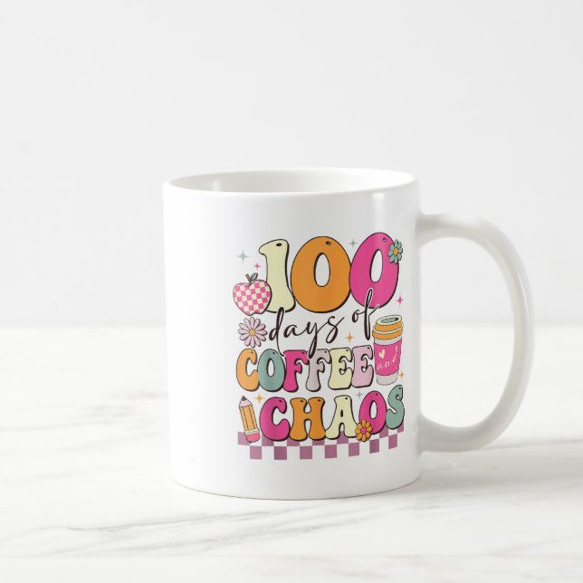 Mug 100 Jours De Café Et Chaos 100E Jour D'École (Droite)