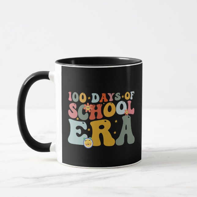 Mug 100 Jours De L'Ère Scolaire Enseignant Super Enfan (Gauche)