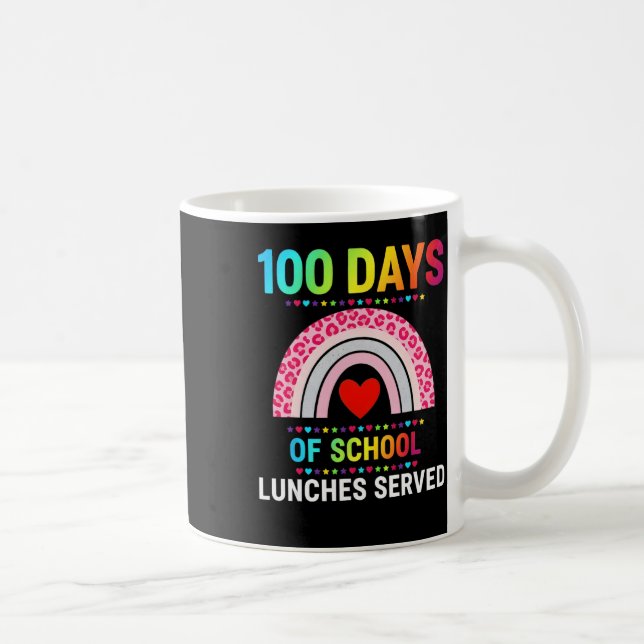 Mug 100 jours de repas scolaires servis déjeuner arc-e (Droite)