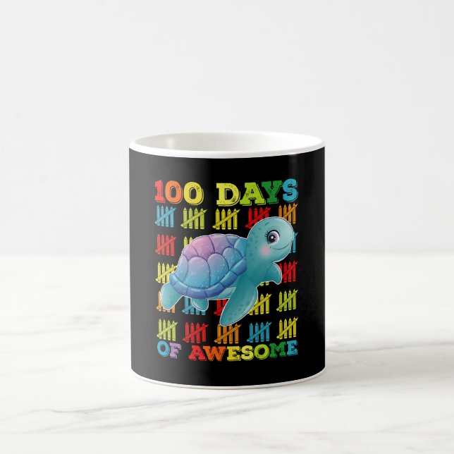 Mug 100 jours de tortue incroyable 100e jour d'école (Centre)