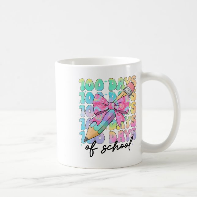 Mug 100 jours d'école arcs filles 100e jour d'école  (Droite)