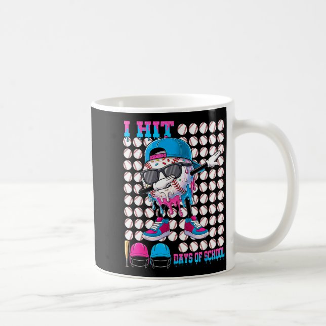 Mug 100 jours d'école Baseball Drip Garçons Enfants 10 (Droite)