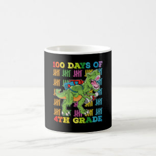 Mug 100 jours d'école en 4e année T Rex Dinosaur