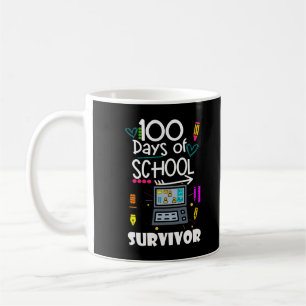 Mug 100 jours d'école enseignant virtuel T-Shirt