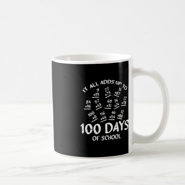 Mug 100 Jours D'École Math Addition Cool Enseignant Ét (Droite)