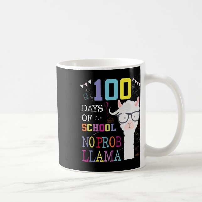Mug 100 Jours D'École Pas De Problème Llama 100E Jour  (Droite)