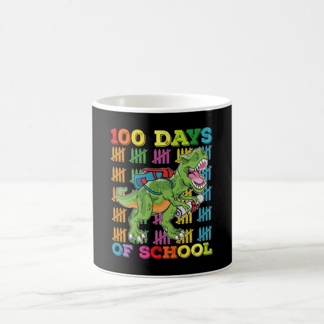 Mug 100 Jours D'école T Rex Dinosaure Enseignant Élève (Centre)