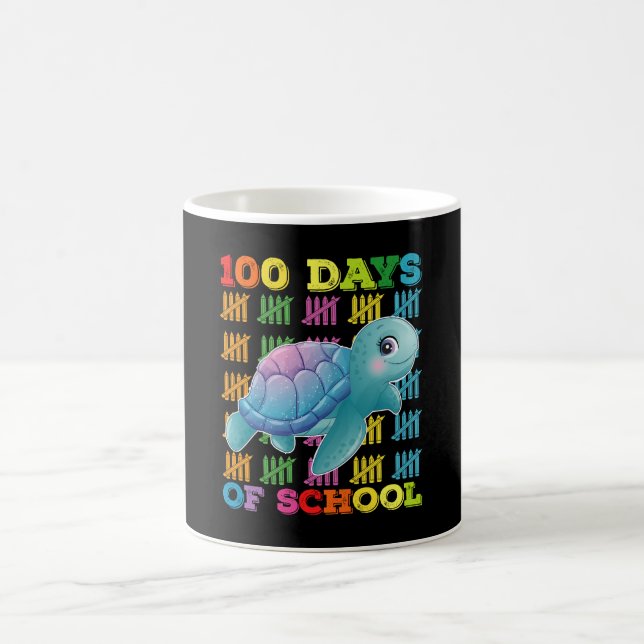 Mug 100 Jours D'école Tortue Enseignant Élève (Centre)