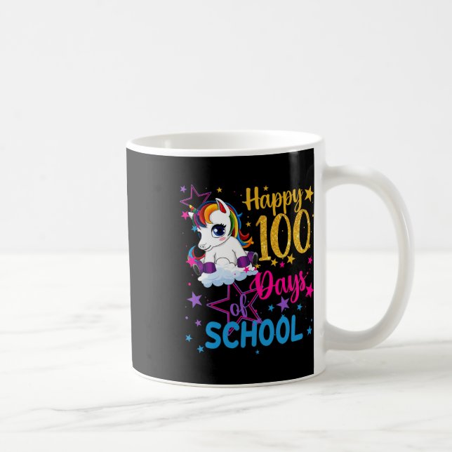 Mug 100 Jours D'École Unicorne Filles (Droite)