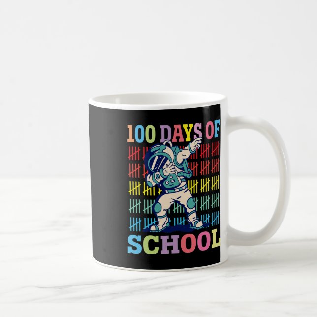 Mug 100 Jours D'Enfants Scolaires Dabbing Astronaut Am (Droite)
