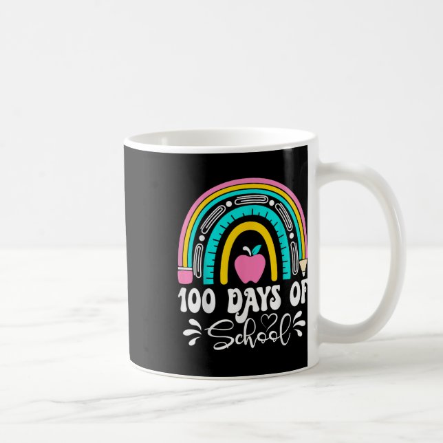 Mug 100 Jours D'Enseignant À L'École Rainbow 100E Jour (Droite)