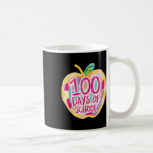 Mug 100 Jours D'Enseignant Enfants Rétro (Droite)