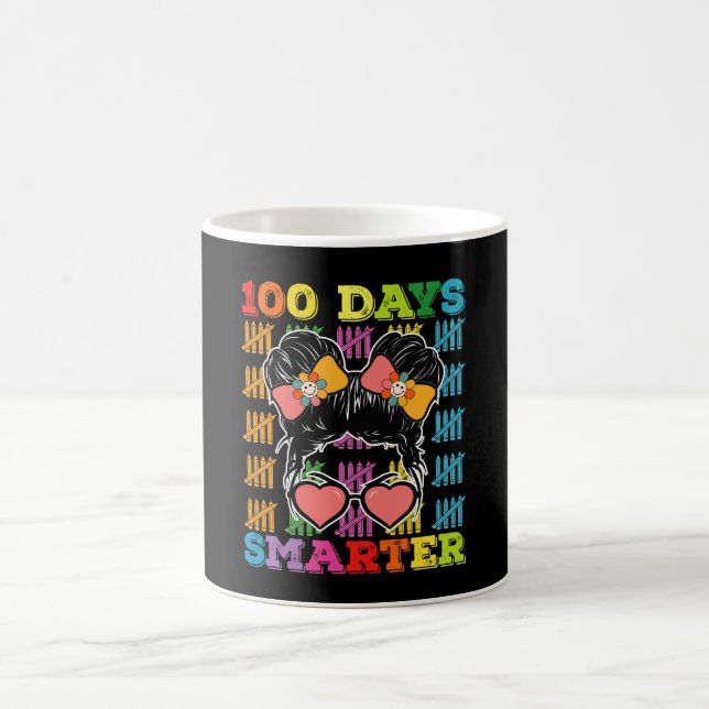 Mug 100 jours plus intelligent chignon désordonné 100e (Centre)
