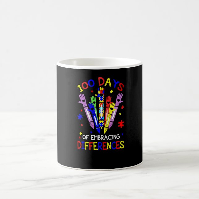 Mug 100 jours pour accepter les différences Autisme 10 (Centre)