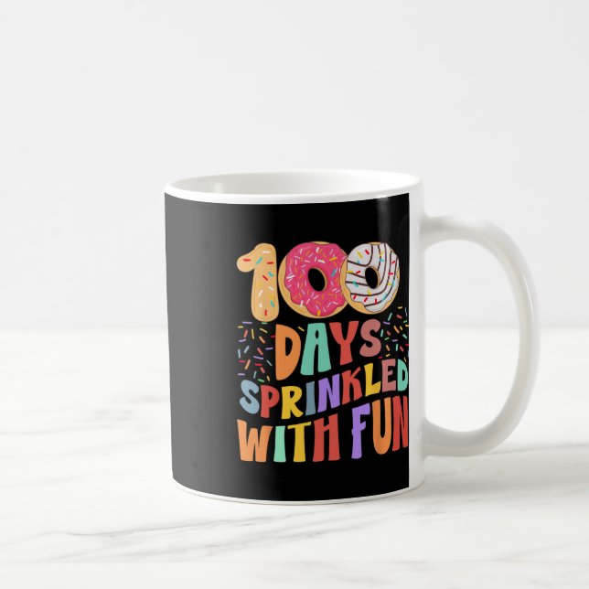 Mug 100 Jours Saupoudrés De Donut Amusant 100e Jour (Droite)