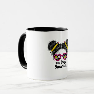 Mug 100 Jours Smarter 100 jours de l'école Messy Bun