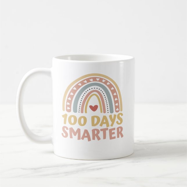 Mug 100 Jours Smarter 100 Jours d'école Boho Arc-en-ci (Gauche)